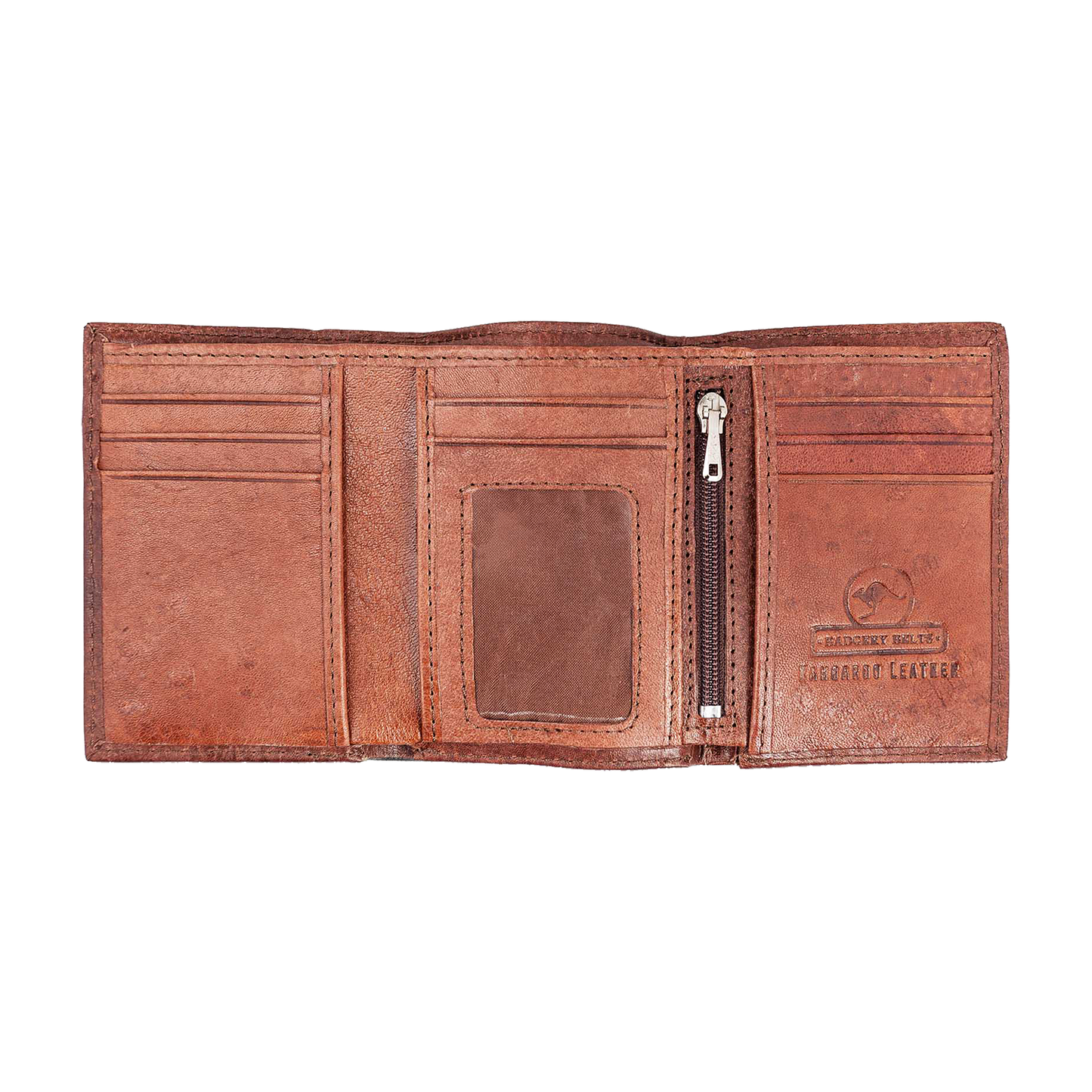 Genuine Kangaroo Leather Wallet Natural Double Fold