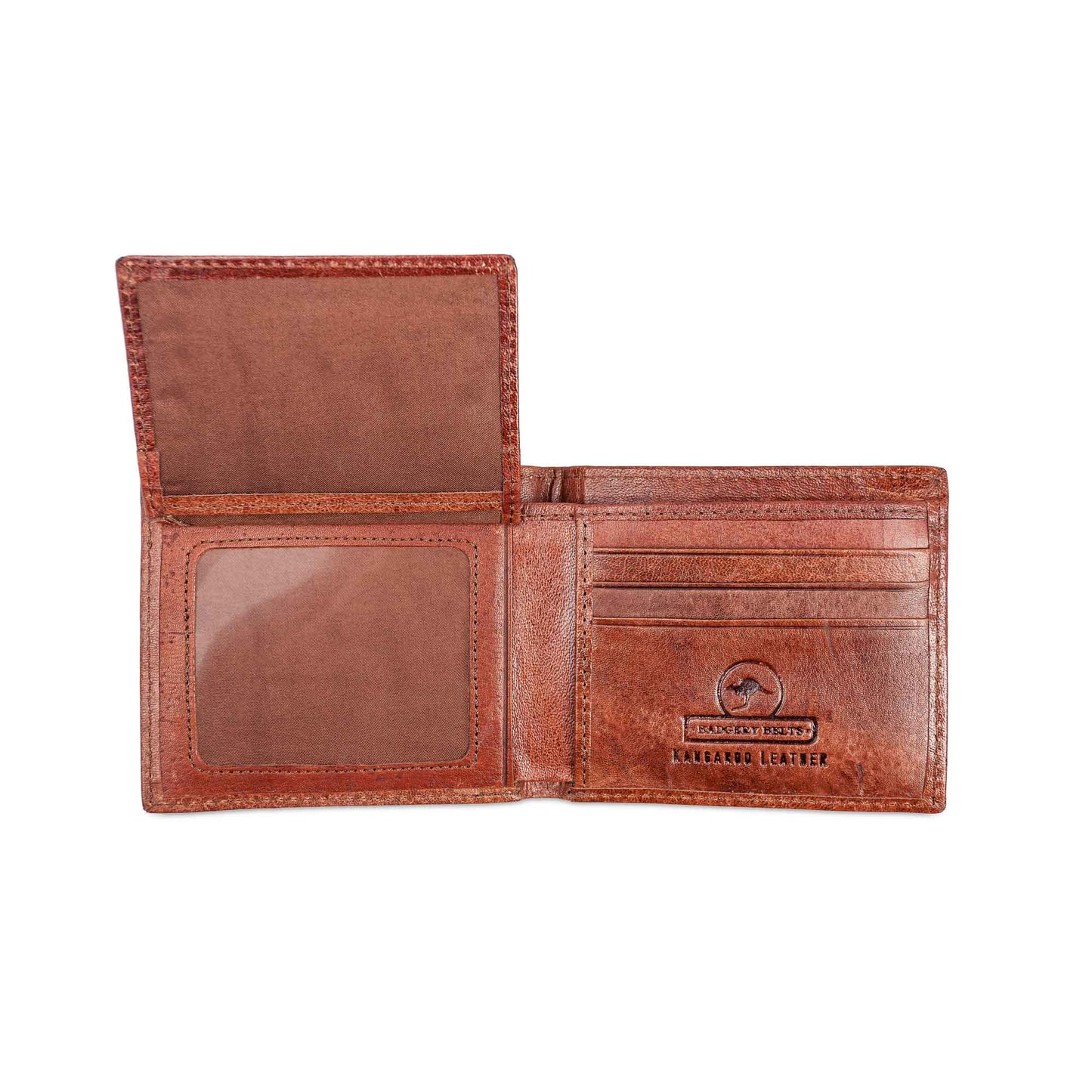 Genuine Kangaroo Leather Wallet Natural Single Fold