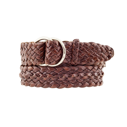 Croc Ridge Kangaroo Plaited Mens Ring Belt (35mm Wide)