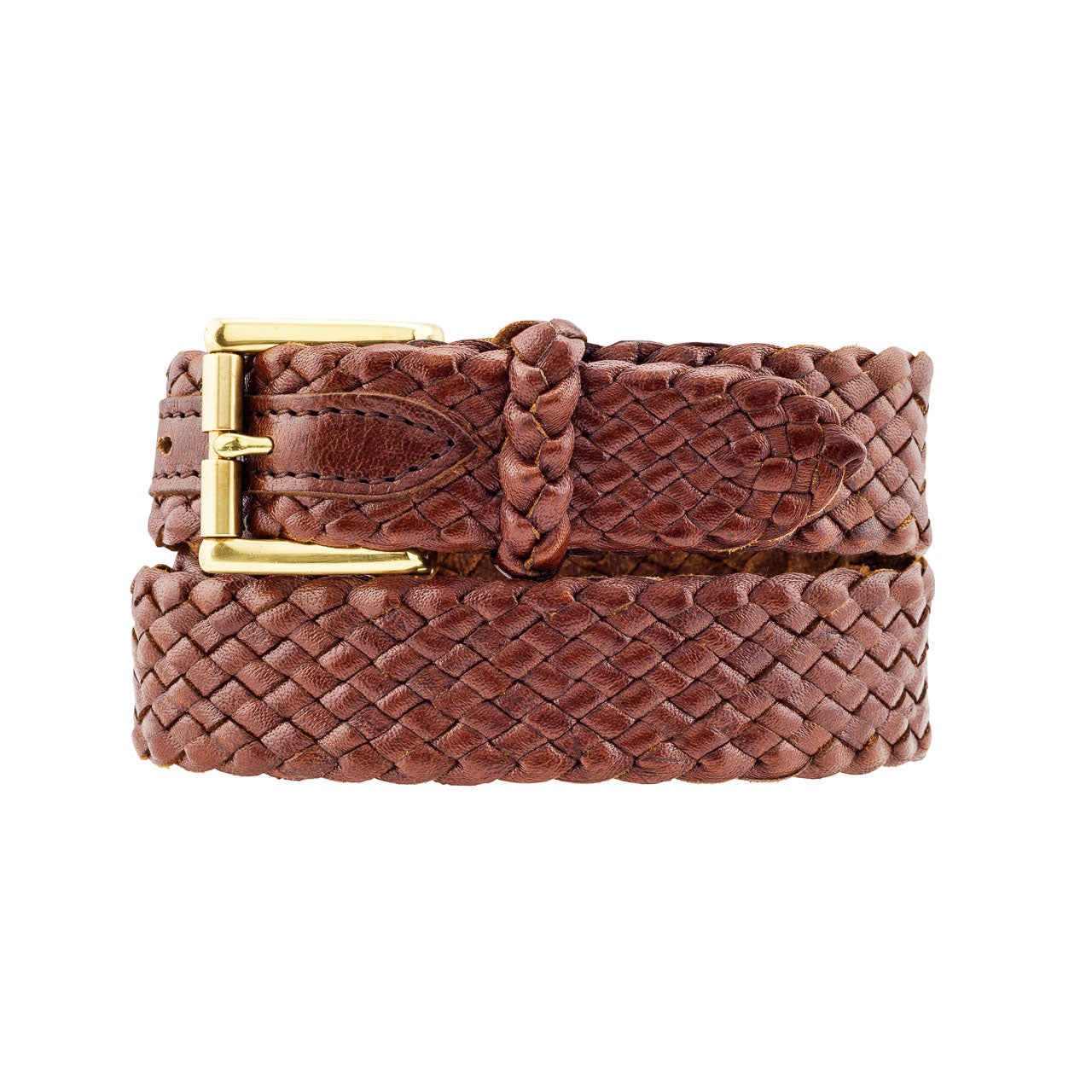 Squatter Kangaroo Plaited Mens Buckle Belt (30mm Wide)