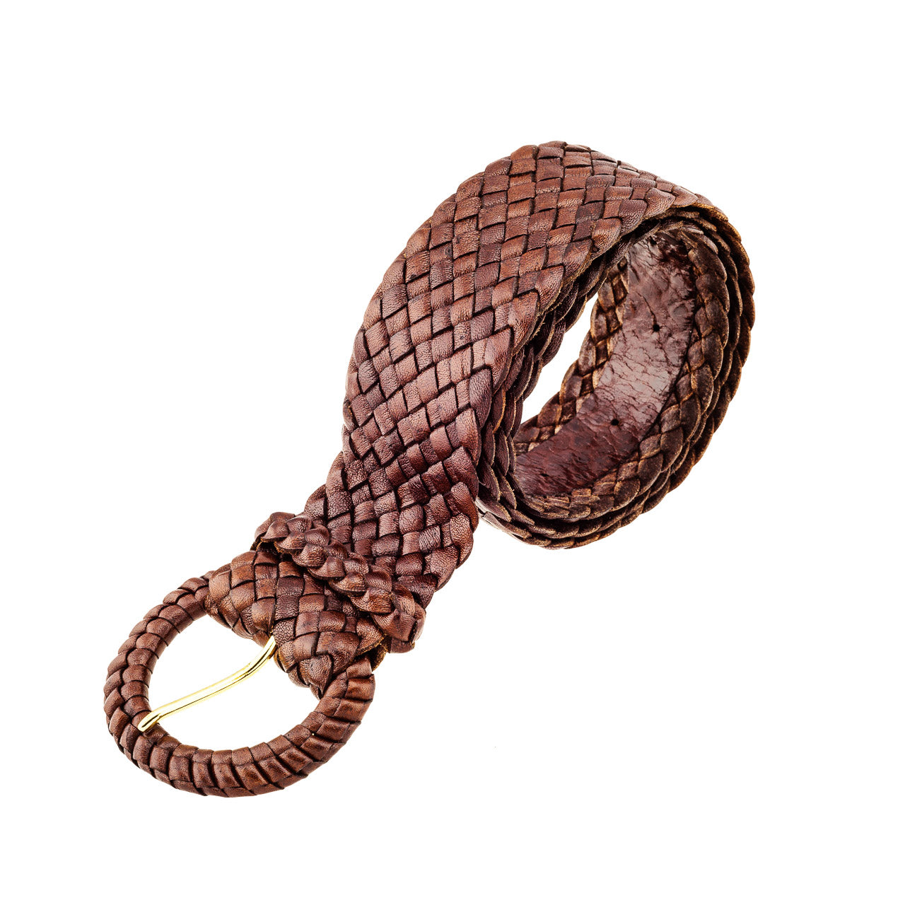 Waratah Jean Belt - Kangaroo Plaited Ladies Leather Buckle (43mm Wide)