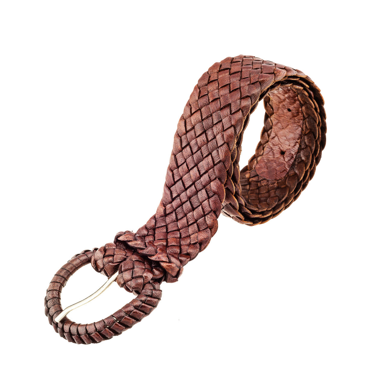 The Alice - Kangaroo Plaited Ladies Leather Buckle Belt (38mm Wide)