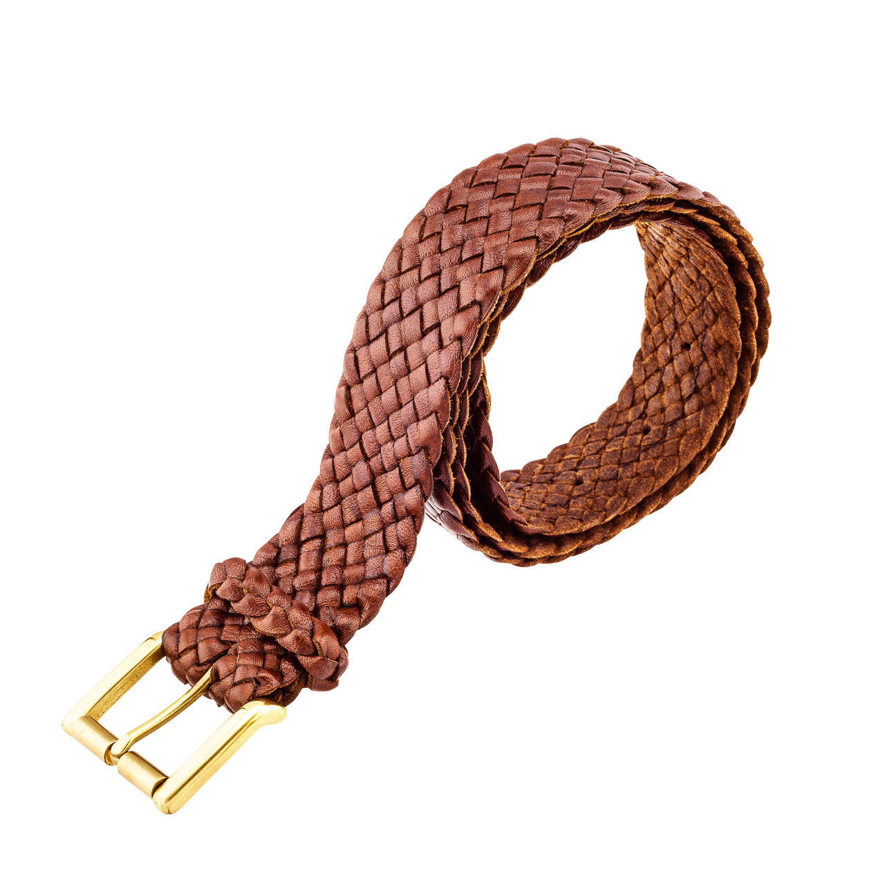 Squatter Kangaroo Plaited Mens Buckle Belt (30mm Wide)