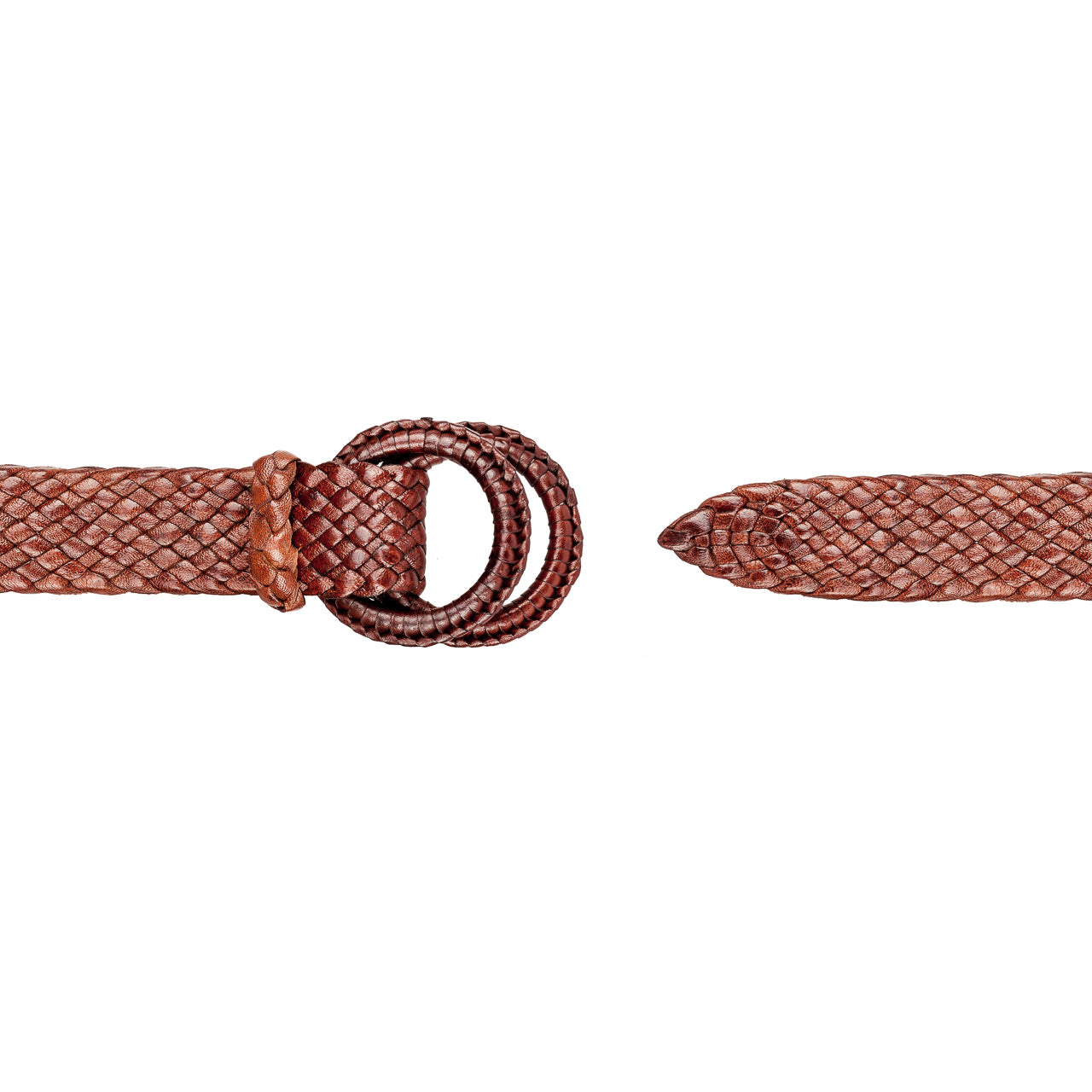 Saddler- Kangaroo Plaited Ladies Leather Ring Belt (32mm Wide)