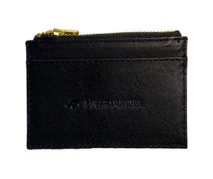 Black Ditch the bulky wallet! Our Slim Wallet fits any pocket. Sleek design, Australian Kangaroo Leather. Available in Black, Tan, or Choc. Real deal, roo leather.